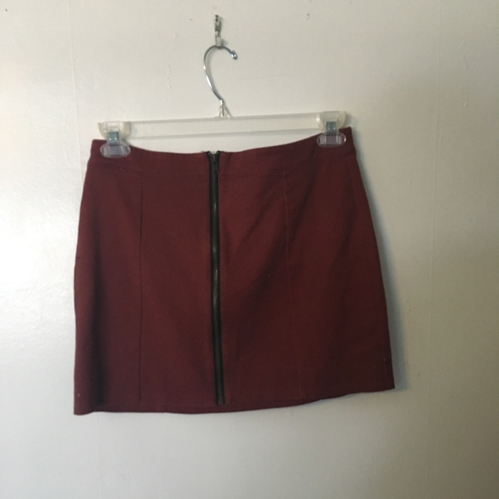 Rustic burgundy skirt